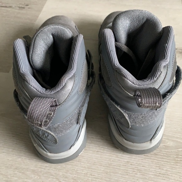 Nike air JORDAN 8 retro gray suede shoes‎ sneakers - Picture 11 of 16